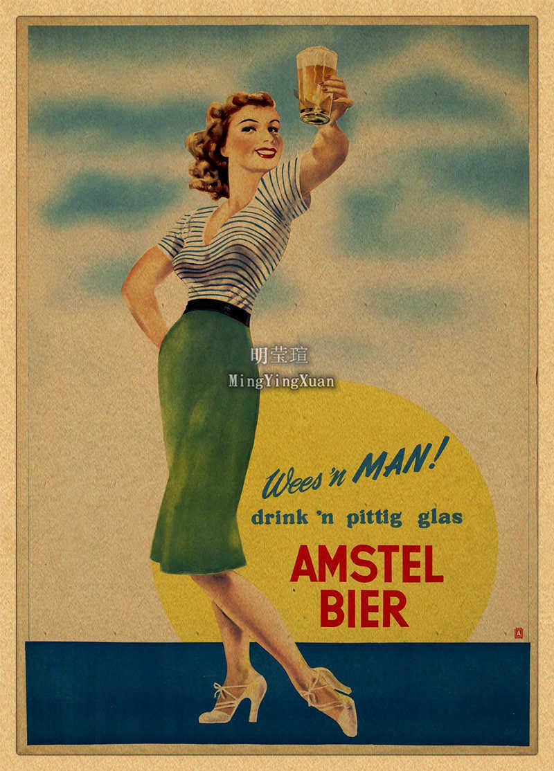 Vintage cerveza vino bebida ta - Vintage Collectible Posters reseña y precio