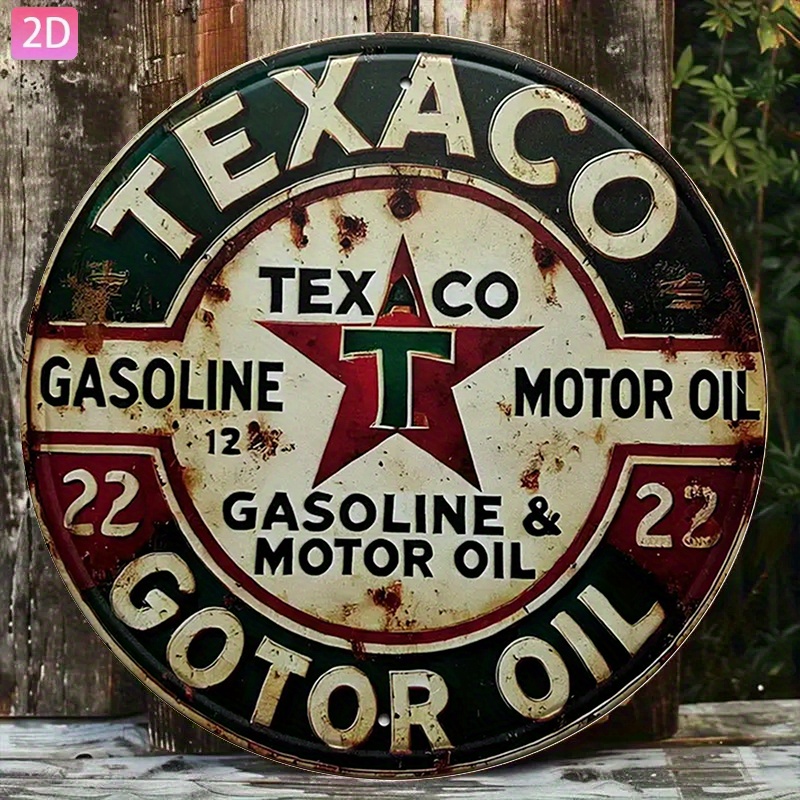 Letrero metálico de aceite Tex - Vintage Collectible Plates reseña y precio